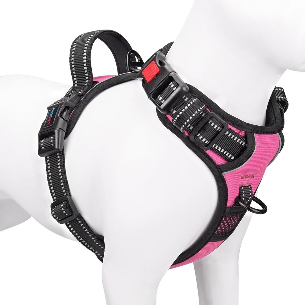 Phoepet No Pull Dog Harness Medium Reflective Vest Front Clip Handle S Pink